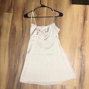 Urban Outfitters Cream Chemise with Lace Trim